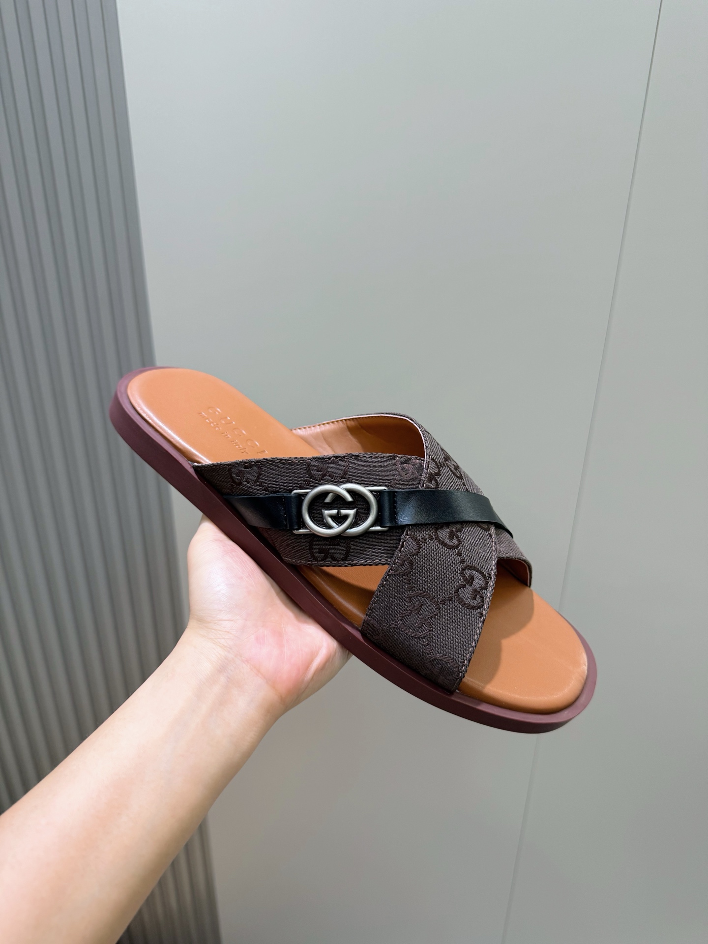 Cheap Gucci Slippers For Men in 236049, $55 USD- [IB236049] - Replica Gucci Slippers For Men