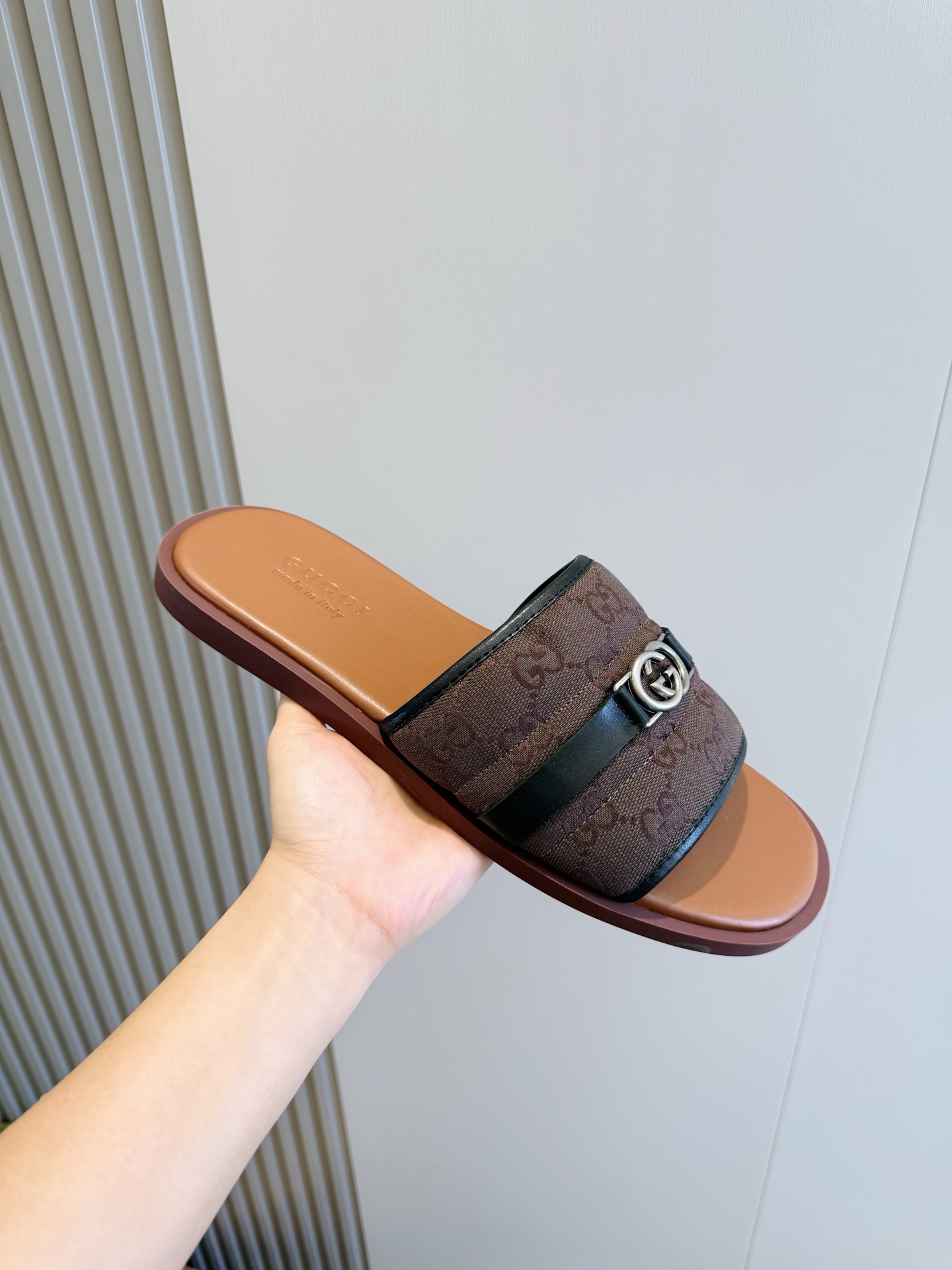 Cheap Gucci Slippers For Men in 236060, $55 USD- [IB236060] - Replica Gucci Slippers For Men