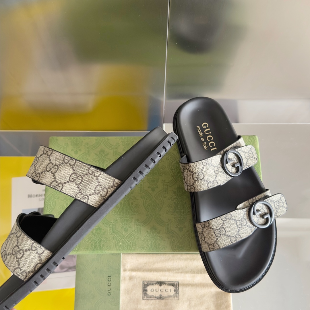 Cheap Gucci Slippers For Men in 236066, $60 USD- [IB236066] - Replica Gucci Slippers For Men