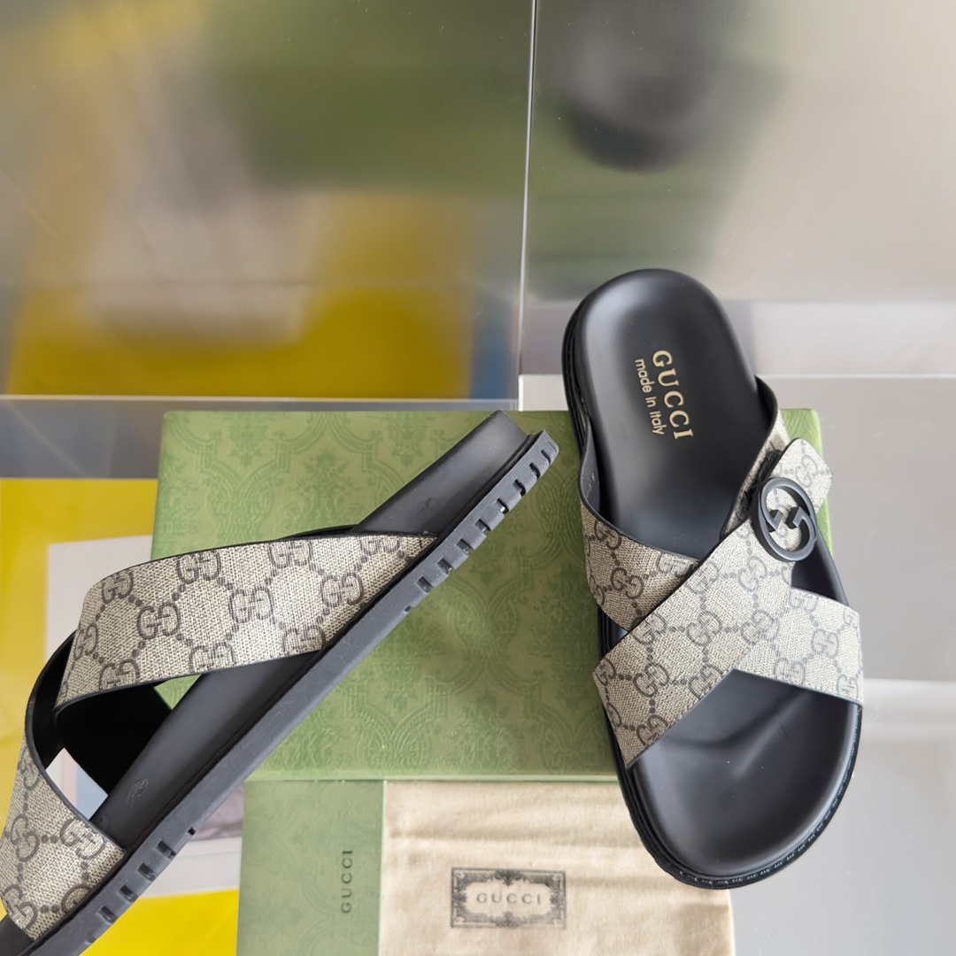 Cheap Gucci Slippers For Men in 236068, $60 USD- [IB236068] - Replica Gucci Slippers For Men