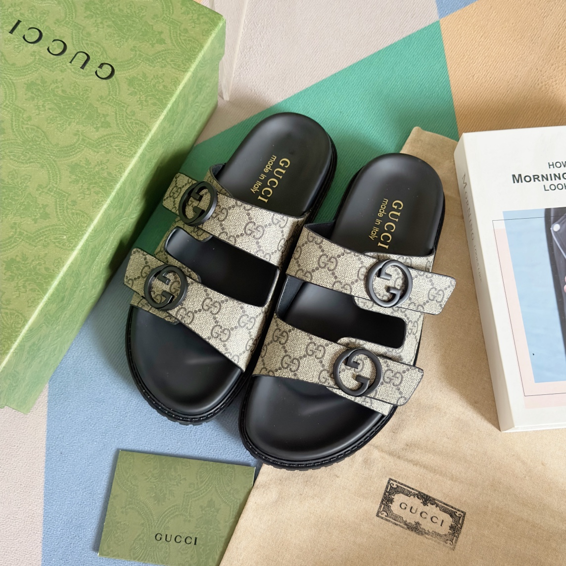 Cheap Gucci Slippers For Men in 236070, $60 USD- [IB236070] - Replica Gucci Slippers For Men