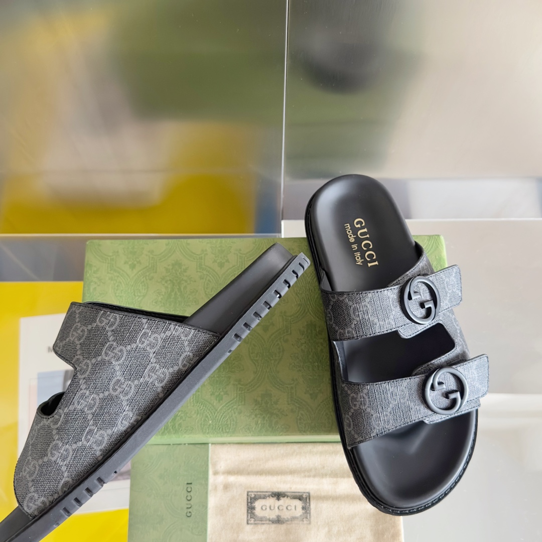 Cheap Gucci Slippers For Men in 236075, $60 USD- [IB236075] - Replica Gucci Slippers For Men