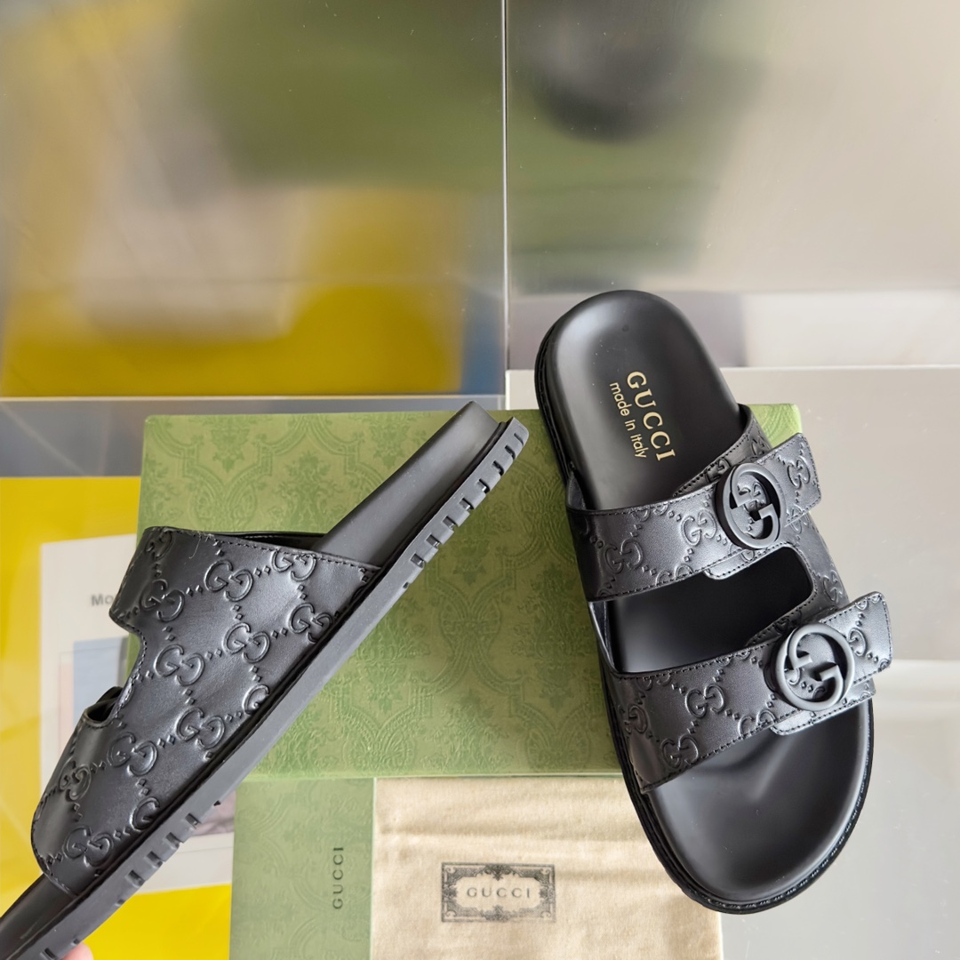 Cheap Gucci Slippers For Men in 236079, $60 USD- [IB236079] - Replica Gucci Slippers For Men