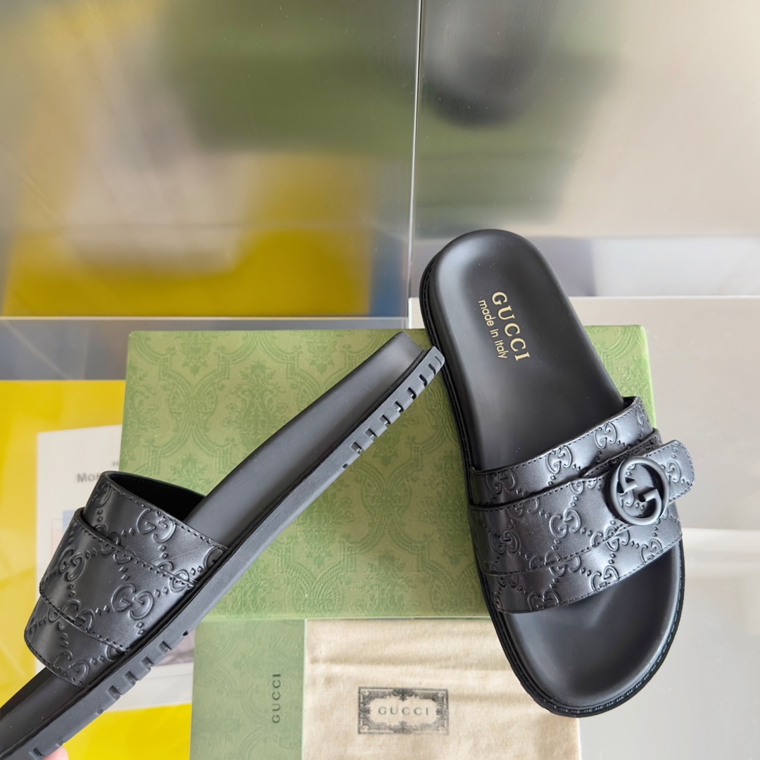 Cheap Gucci Slippers For Men in 236080, $60 USD- [IB236080] - Replica Gucci Slippers For Men