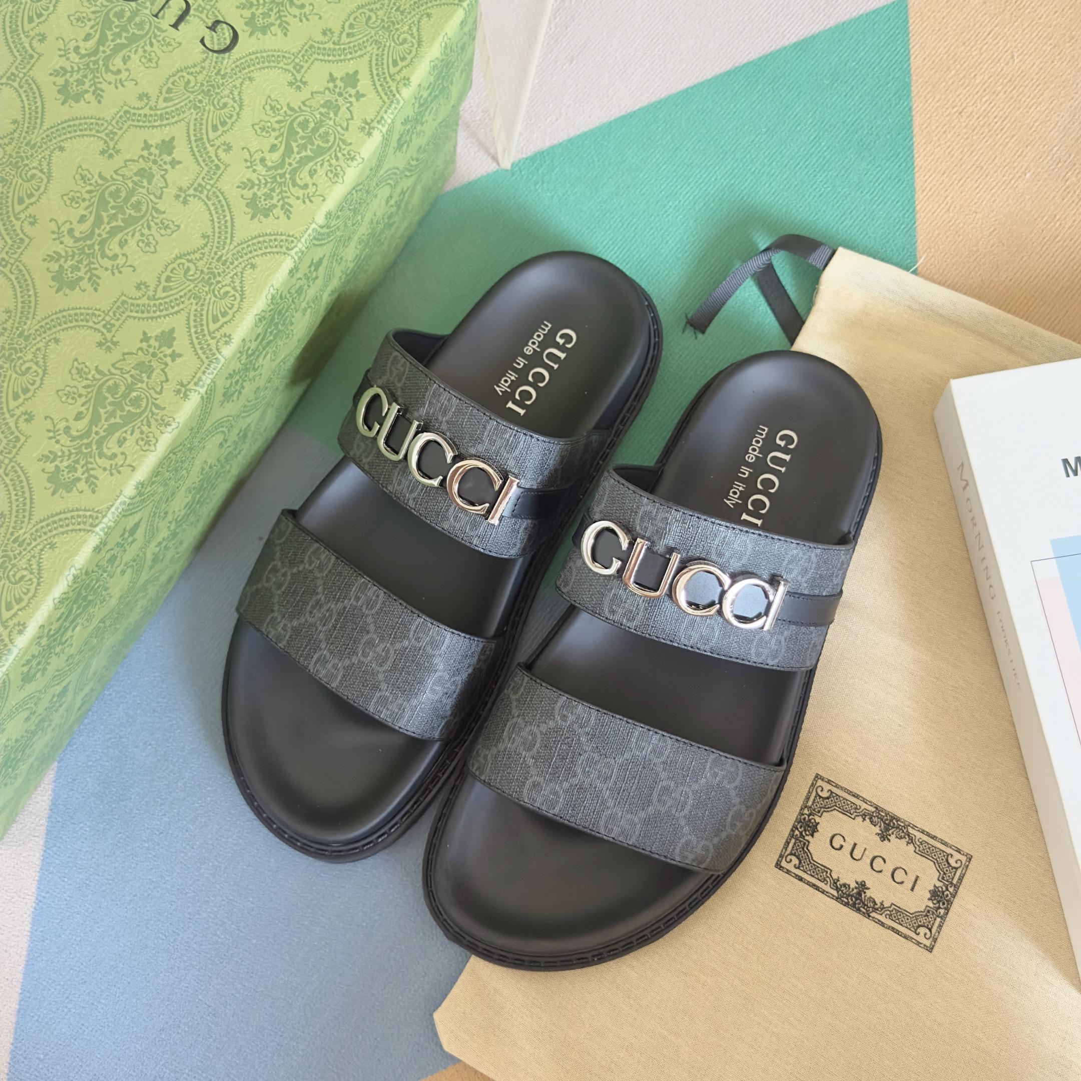 Cheap Gucci Slippers For Men in 236084, $60 USD- [IB236084] - Replica Gucci Slippers For Men
