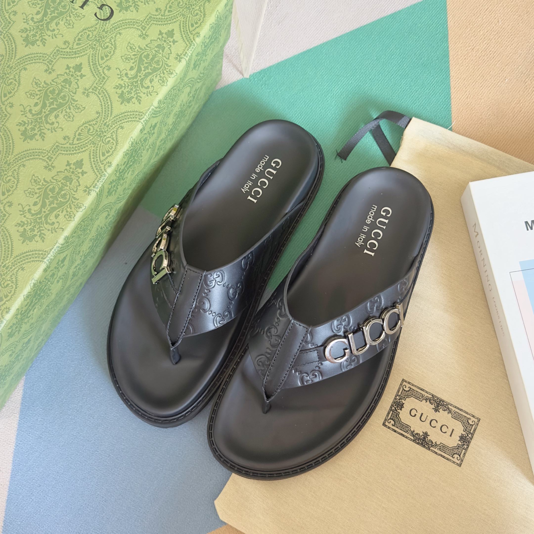 Cheap Gucci Slippers For Men in 236089, $60 USD- [IB236089] - Replica Gucci Slippers For Men