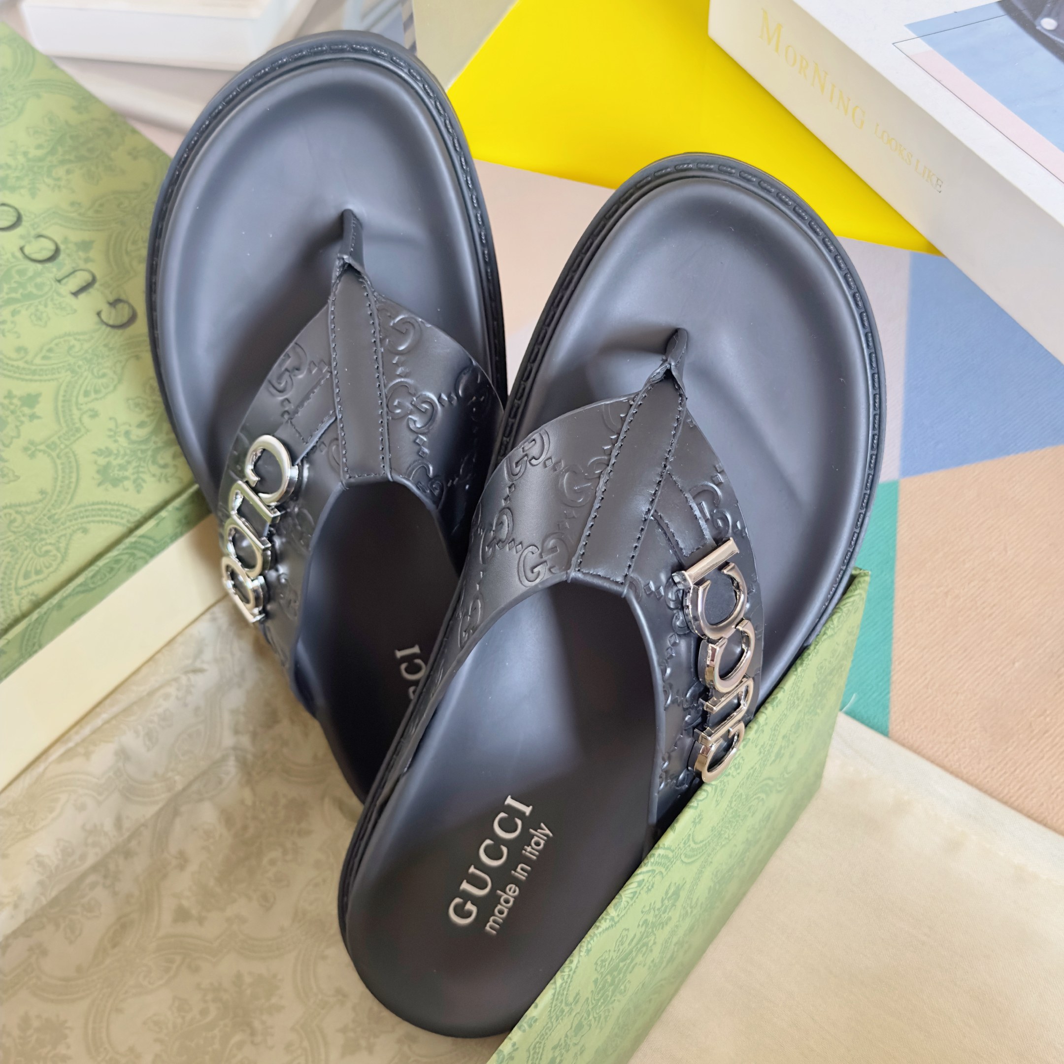 Cheap Gucci Slippers For Men in 236089, $60 USD- [IB236089] - Replica Gucci Slippers For Men