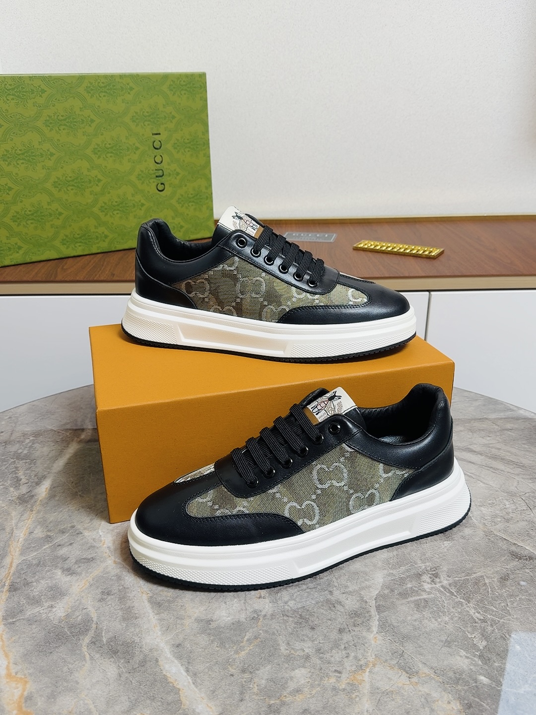Cheap Gucci Casual Shoes For Men in 236141, $80 USD- [IB236141] - Replica Gucci Casual Shoes For Men