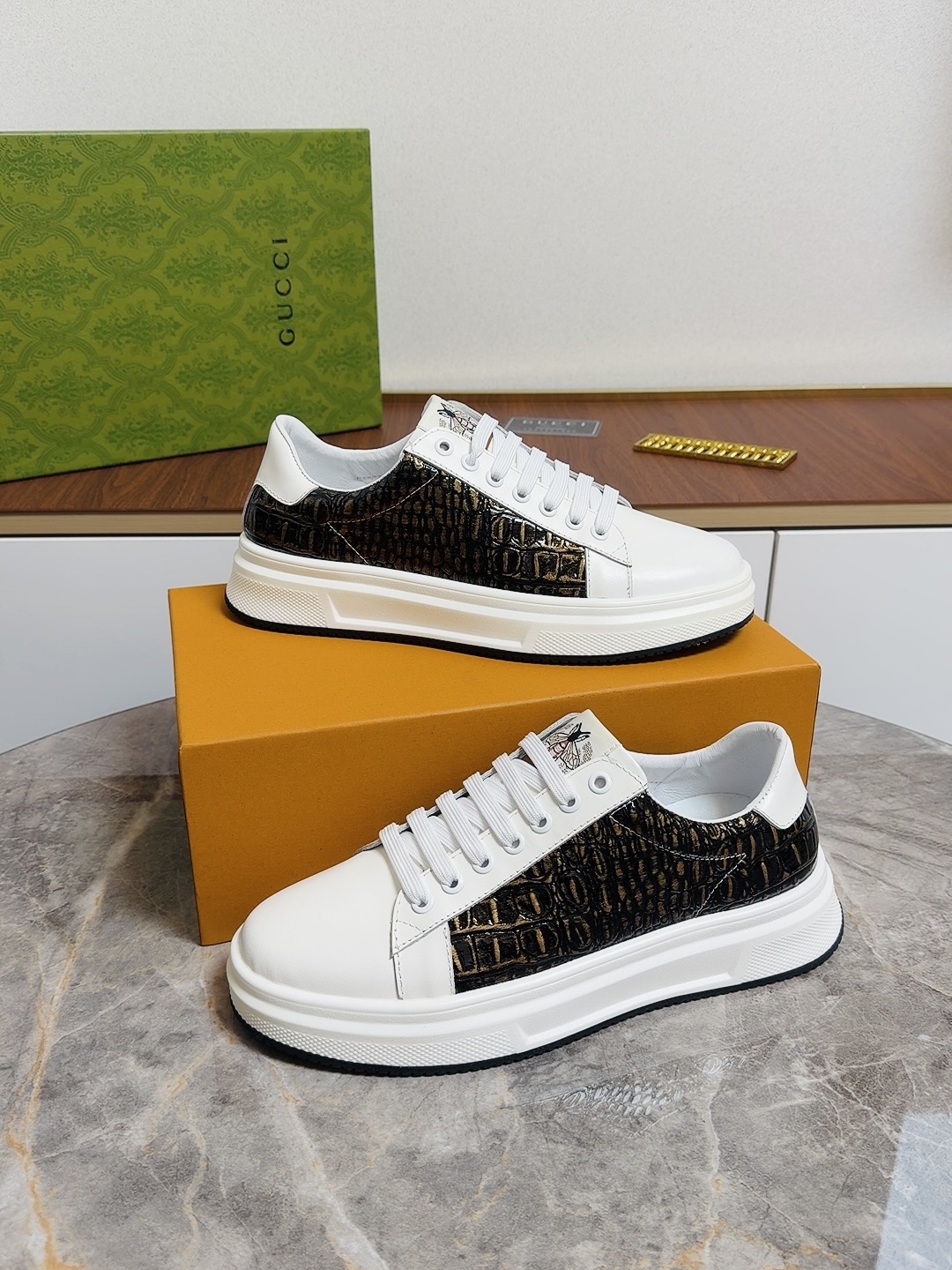 Cheap Gucci Casual Shoes For Men in 236142, $80 USD- [IB236142] - Replica Gucci Casual Shoes For Men