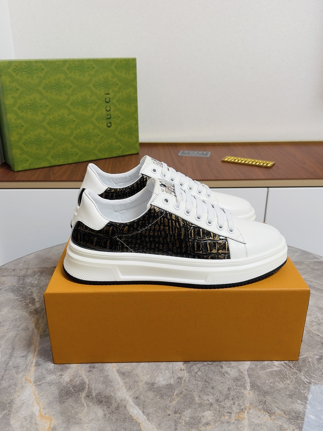 Cheap Gucci Casual Shoes For Men in 236142, $80 USD- [IB236142] - Replica Gucci Casual Shoes For Men